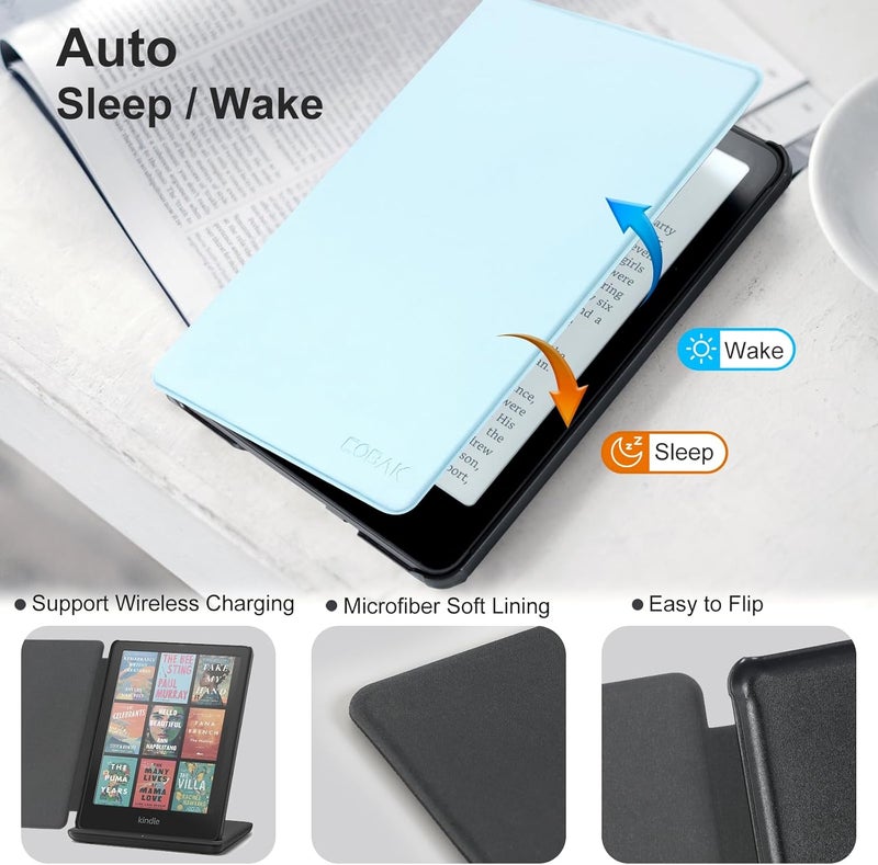 CoBak Magnetic Case for 7" Kindle Paperwhite 12th Gen 2024 and Kindle Colorsoft - Compatible with iPhone MagSafe, for Samsung/Belkin/Anker Wireless Charging Pads, Lightweight, Auto Sleep Wake - Image 5